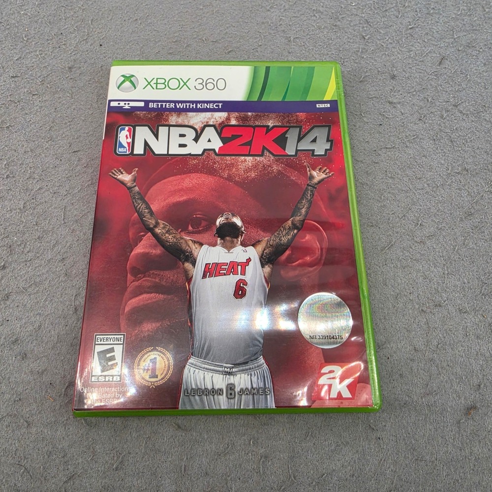 NBA 2K14 Xbox 360 Video Game LeBron James Heat Cover 2K Sports Kinect NTSC